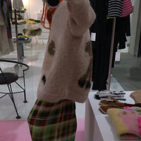 WILD ANIMALS HAND KNITTED CARDIGAN PUG, GOATS