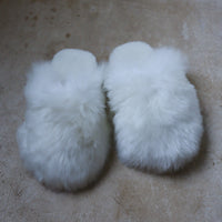 ALPACA ROOM SHOES WHITE