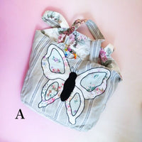 THE MAGPIE AND THE WARDROBE  LINEN BUTTERFLY BAG