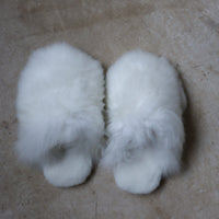 ALPACA ROOM SHOES WHITE