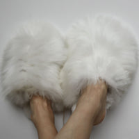 ALPACA ROOM SHOES WHITE