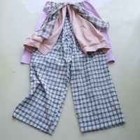 MIKIOSAKEBE  LAYERED PANTS WHITE-BEIGE