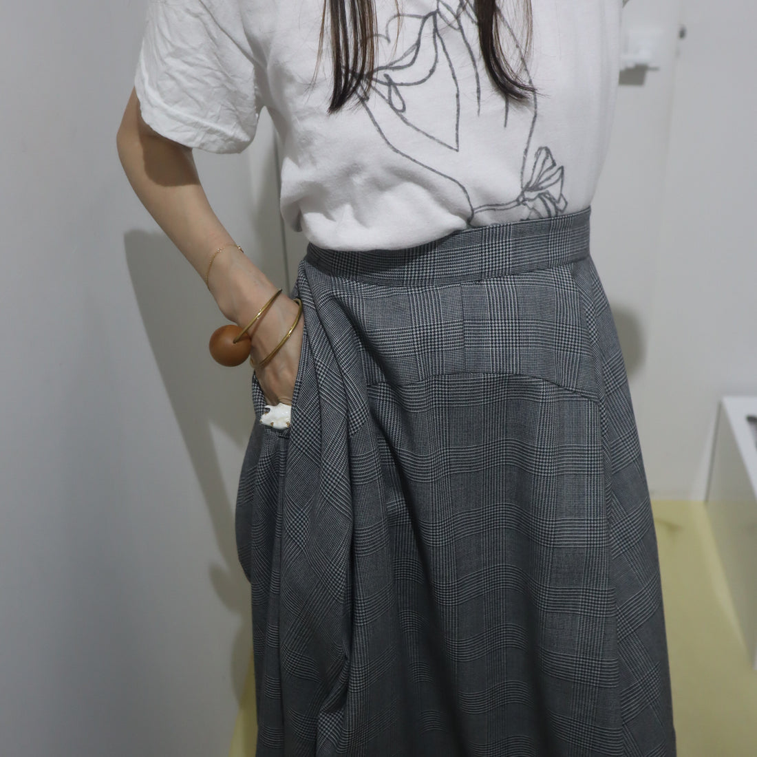 ANREALAGE   BALL POLYESTER SKIRT