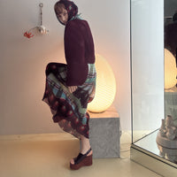 JULIA HEUER  SUE HANDPLEATED KAFTAN IN LIGHT HELGE