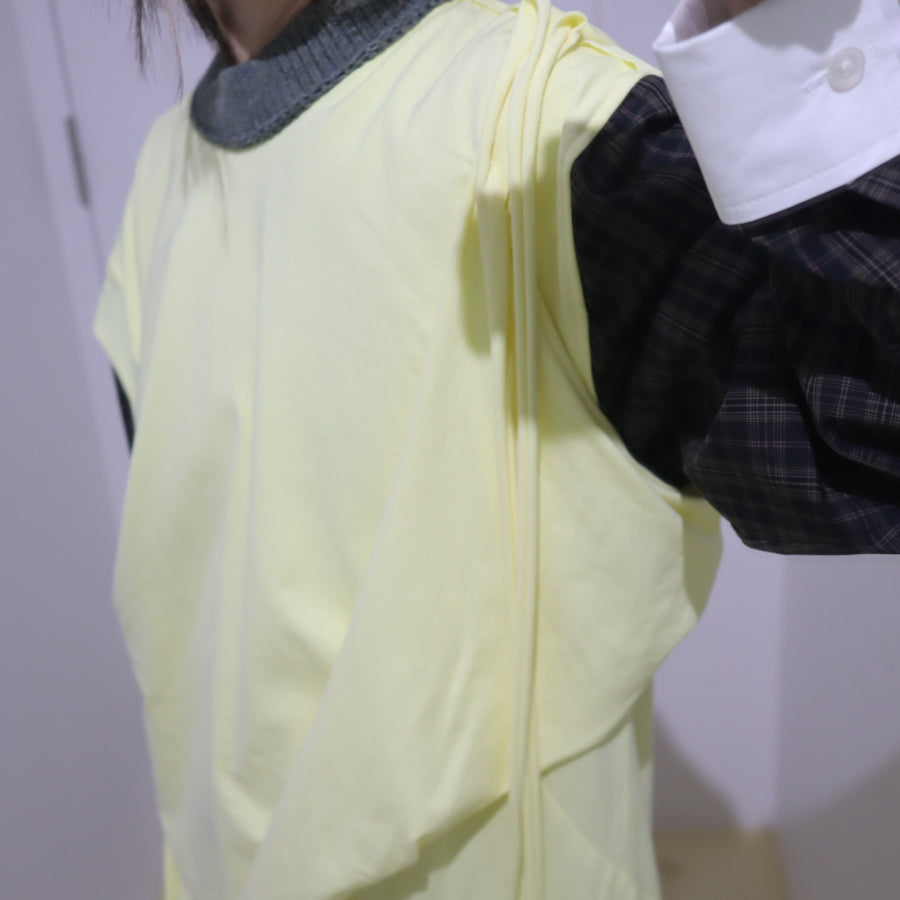 MERYLL ROGGEDRAPED T-SHIRT DRESS WITH SHIRT SLEEVE