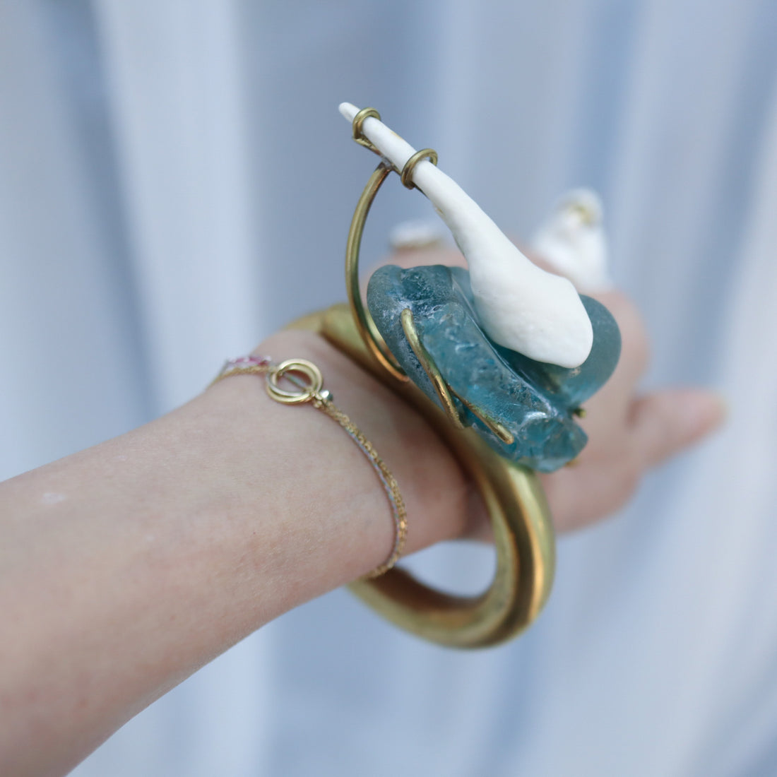 O'Tru no Trus  BRACELET 16 貝、ガラス