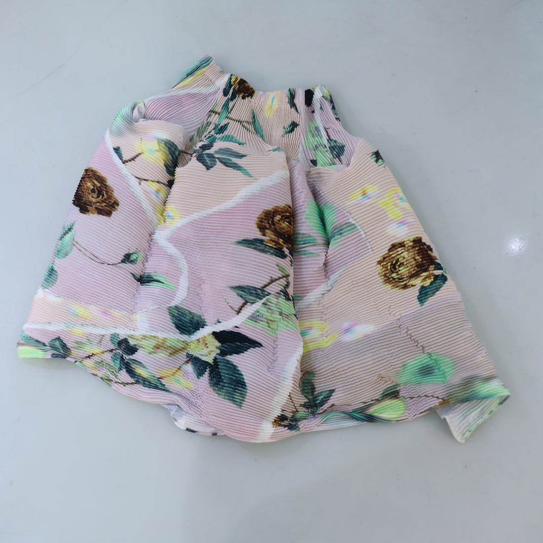 JULIA HEUER  KENZA HAND PLEATED SKIRT IN EDWARD PINK