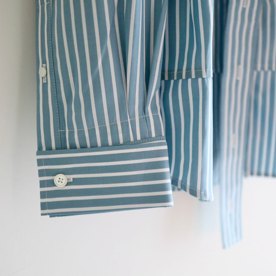 MERYLL ROGGEDECONSTRUCTED SHIRT GREEN BLUE