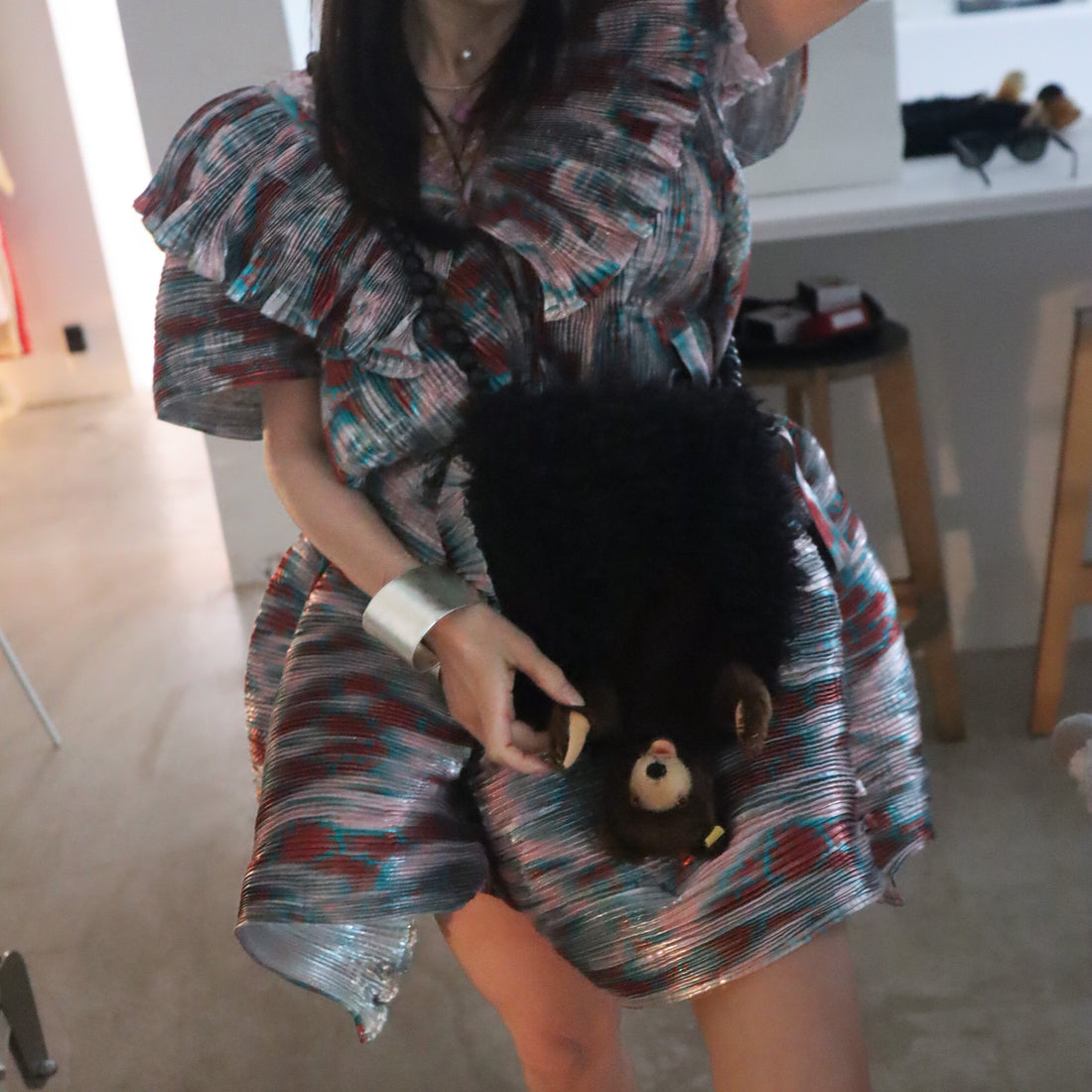 ANIGIG  ANIMAL FLUFFY SHOULDER BAG"BEAR"