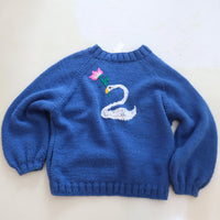 SOFIO GONGLI WAVE KNIT CARDIGAN BLUE