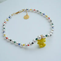 ANDRESGALLARDO  TEDDY BEAR & PEARLS NECKLACE