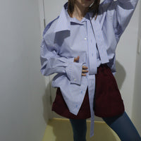 MERYLL ROGGE  DECONSTRUCTED SHIRT PALE BLUE