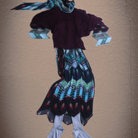 JULIA HEUER  SUE HANDPLEATED KAFTAN IN LIGHT HELGE