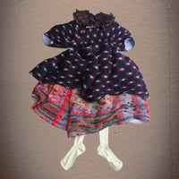 JULIA HEUER  PAX HANDPLEATED DRESS IN RUBY ROMAN