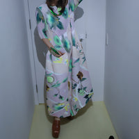 JULIA HEUER  UMA HANDPLEATED DRESS IN EDWARD