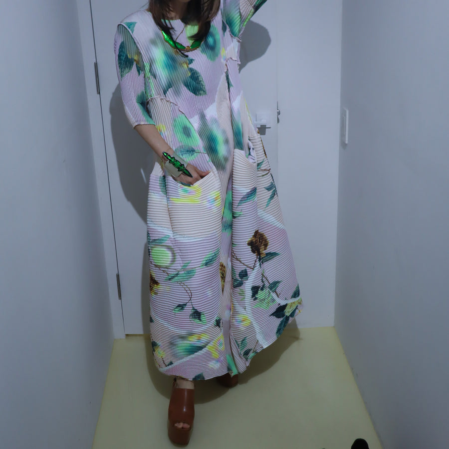 JULIA HEUERUMA HANDPLEATED DRESS IN EDWARD