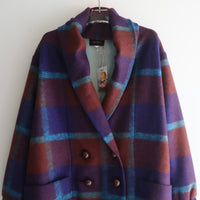 FRANZIUS  TOWEL COAT ORANGE  BLUE CHECK