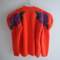 SOFIO GONGLI  FLOWER KNIT CARDIGAN "E"