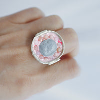 GERALDINE FENN  CAMEO AND SILVER RING