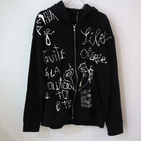 VAVA DUDU  EMBROIDERY HOODIE BLACK