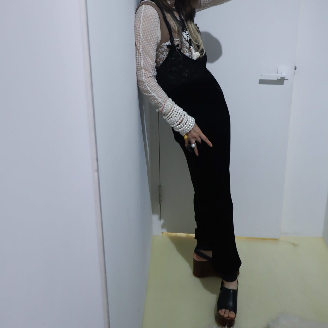 TRANSE PARIS  SILK VELVET PANTS