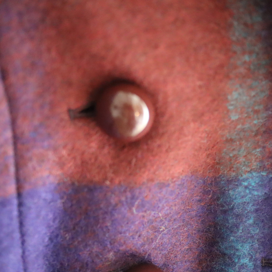 FRANZIUS  TOWEL COAT ORANGE  BLUE CHECK