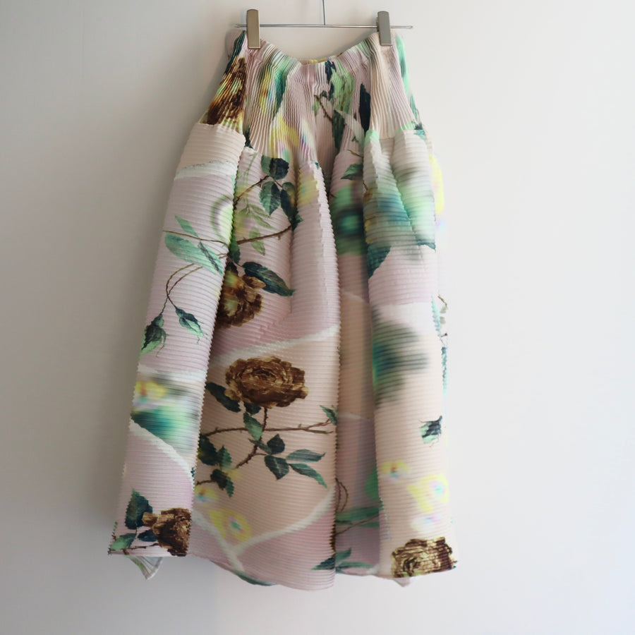 JULIA HEUERKENZA HAND PLEATED SKIRT IN EDWARD PINK