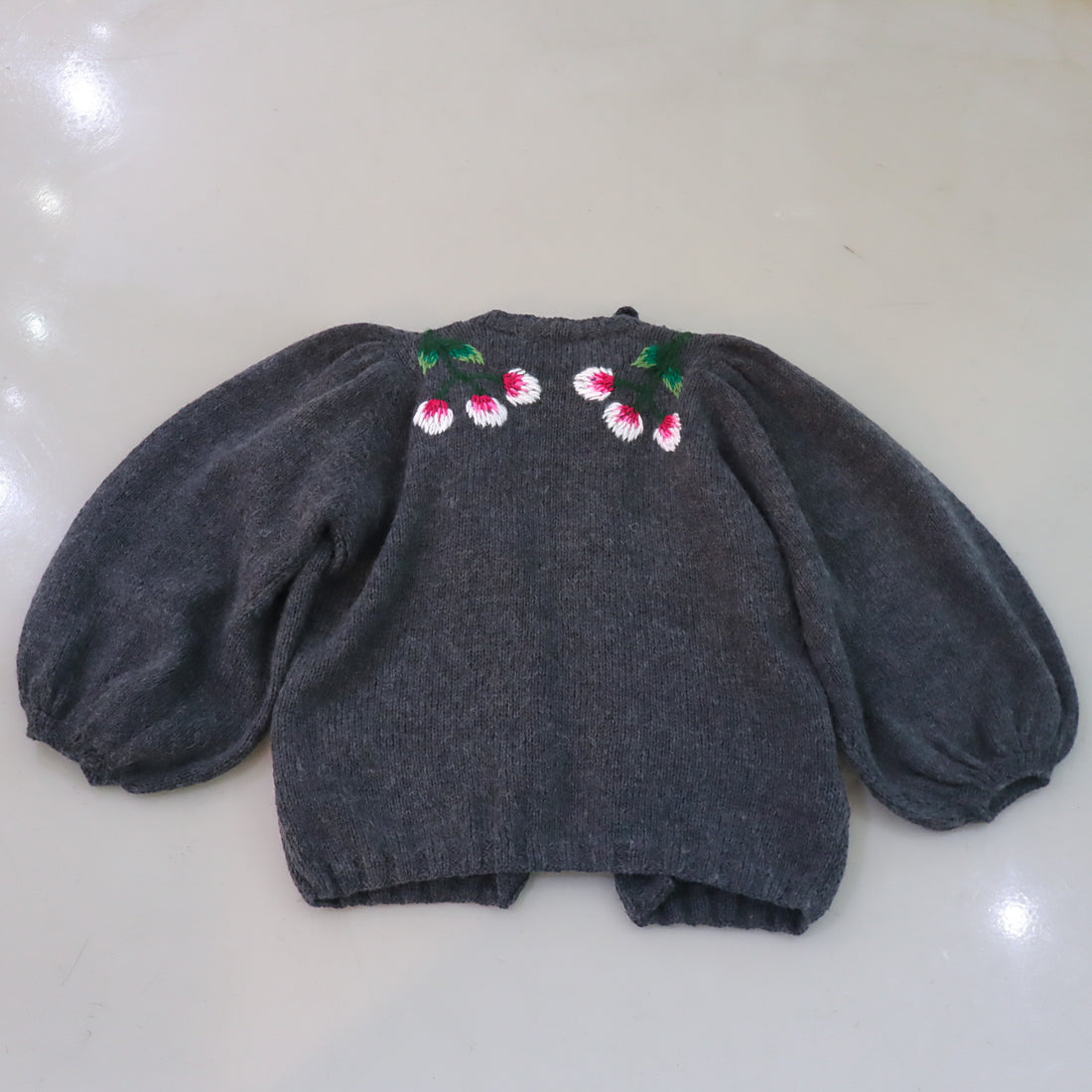 SOFIO GONGLI  RIBBON FLOWER KNIT CARDIGANS