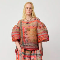JULIA HEUER  ROBIN HANDPLEATED TOP IN BRUNO