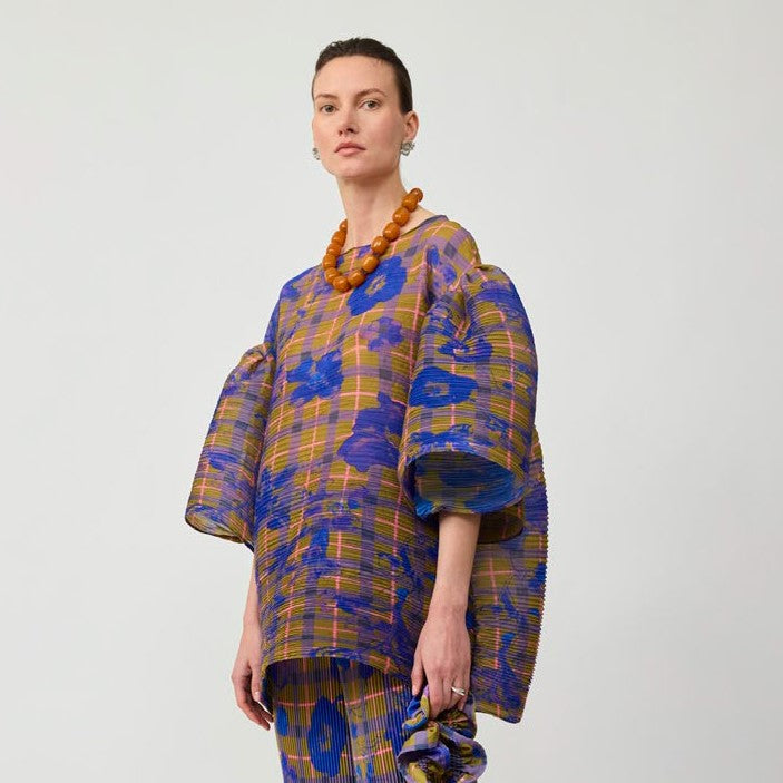 JULIA HEUER  ROBIN HANDPLEATED TOP IN MALIK