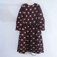 JULIA HEUER  PAX HANDPLEATED DRESS IN RUBY ROMAN