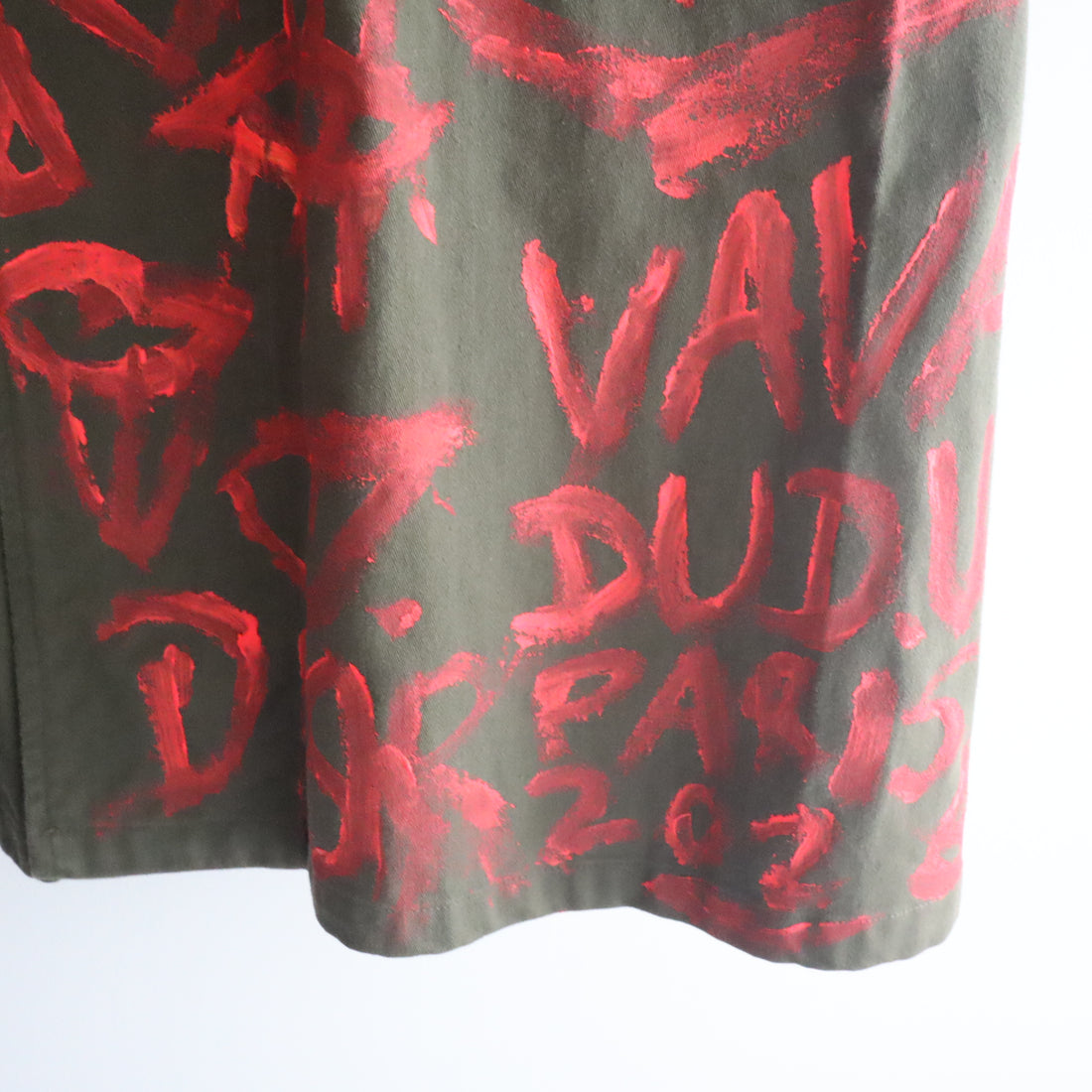 VAVA DUDU  HAND-PAINTED DENIM PATCH COAT
