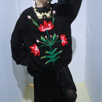 SOFIO GONGLI  PULLOVER KNIT  BLACK