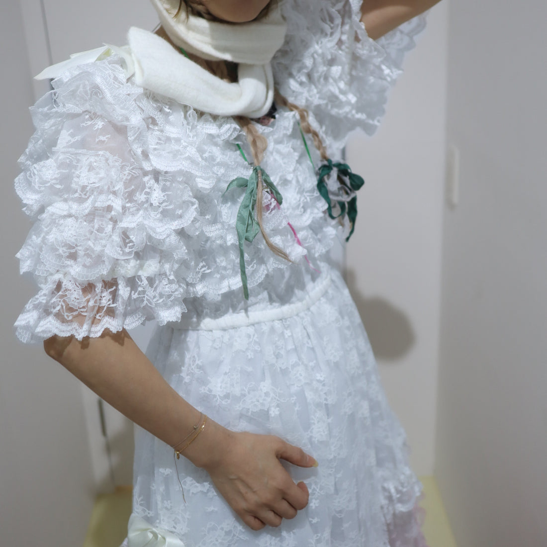 HANA YAGI  FLOWER LACE DRESS