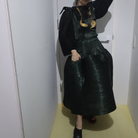 JULIA HEUER  RANA HANDPLEATED TOP IN BLACK