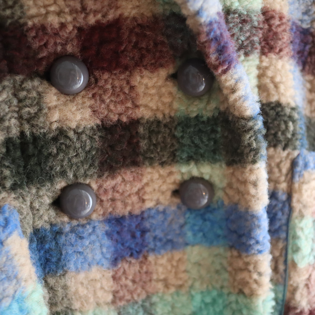 FRANZIUS  TOWEL COAT LIGTH  GREEN  CHECK