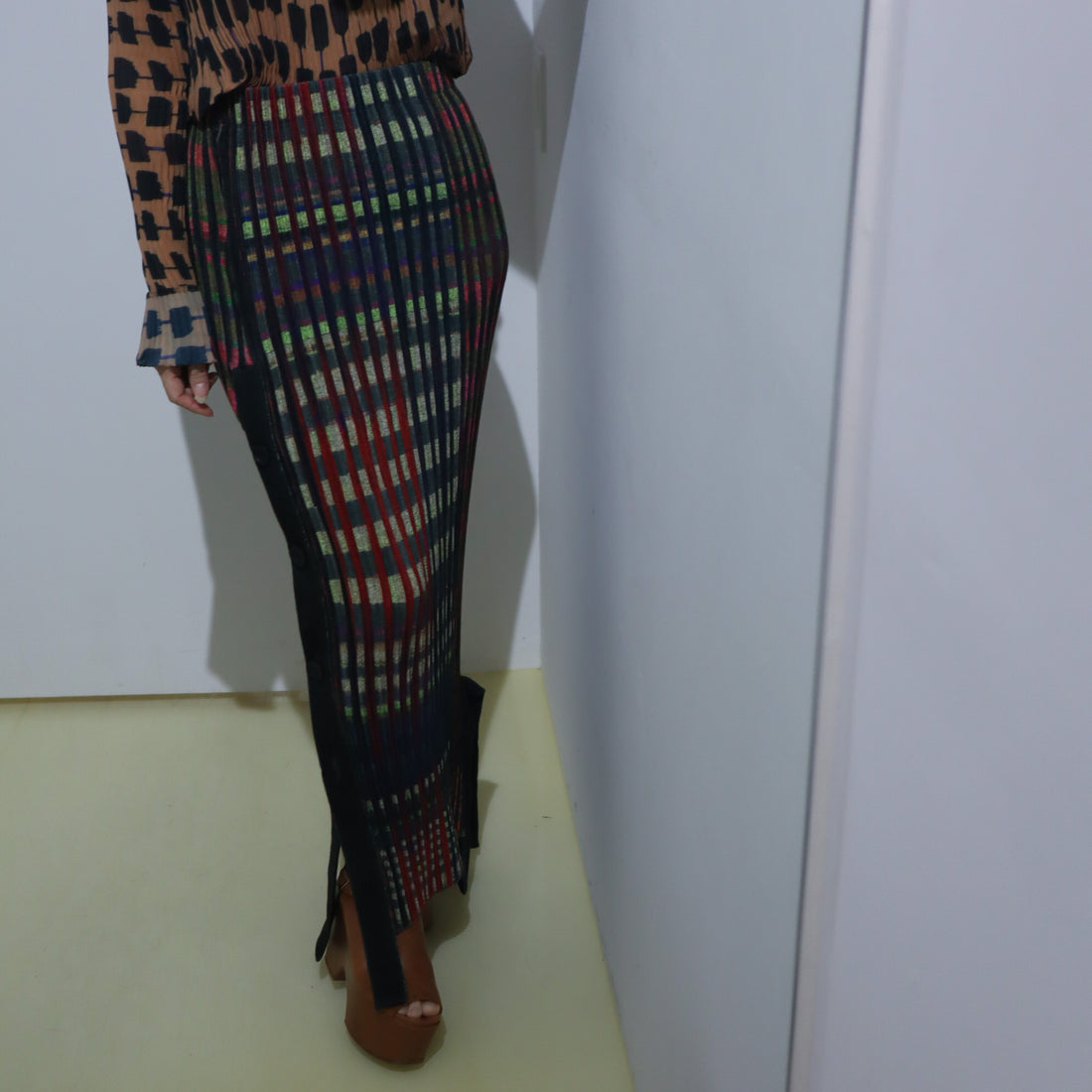 JULIA HEUER  EGON PLEATED KNIT SKIRT IN JONI