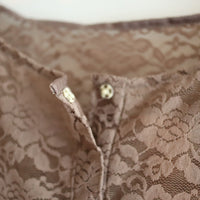 ANIGIG  BELL SLEEVE LACE HENLEY TOP