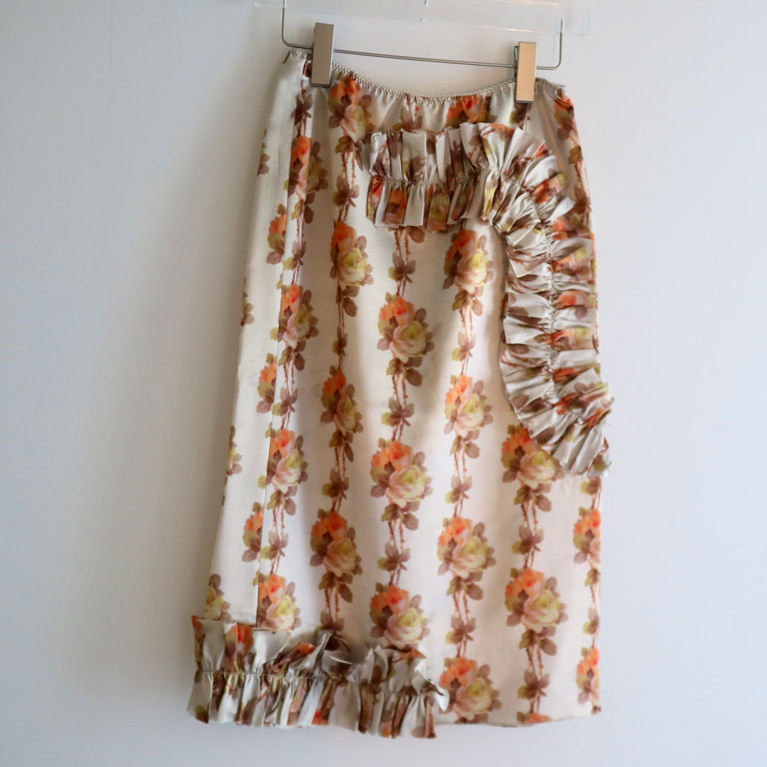 MERYLL ROGGE  LONG SLIPSKIRT W/RUFFLES