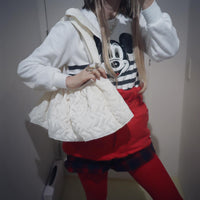 ANIGIG  VINTAGE FRILL BAG"IVORY"