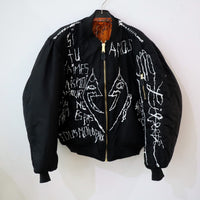 VAVA DUDU  EMBROIDERY MA-1 JACKET BLACK (B)