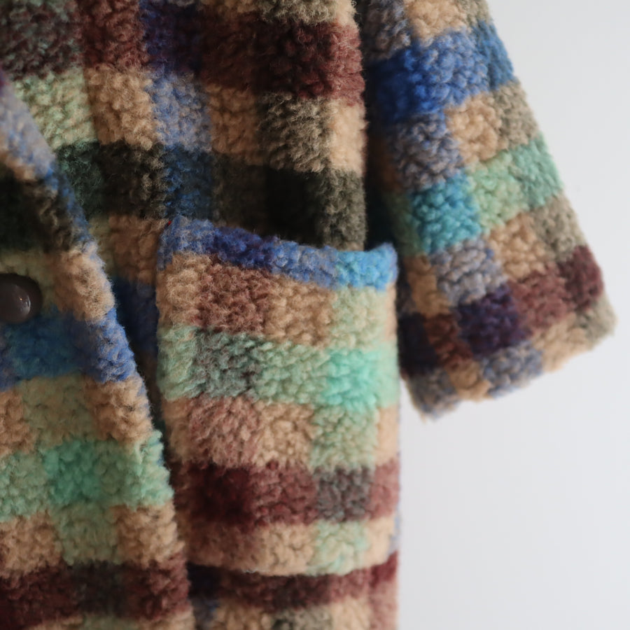 FRANZIUSTOWEL COAT LIGTHGREENCHECK