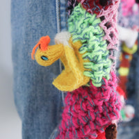 LOU DE BÈTOLY  KNITTED DOLLS JACKET BLUE