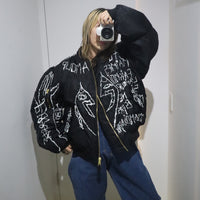 VAVA DUDU  EMBROIDERY MA-1 JACKET BLACK (B)