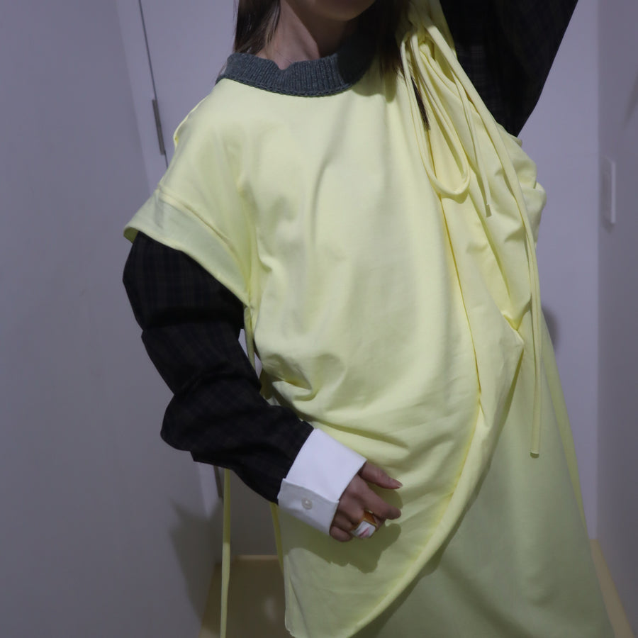 MERYLL ROGGEDRAPED T-SHIRT DRESS WITH SHIRT SLEEVE