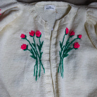 SOFIO GONGLI  FLOWER KNIT CARDIGAN "K"