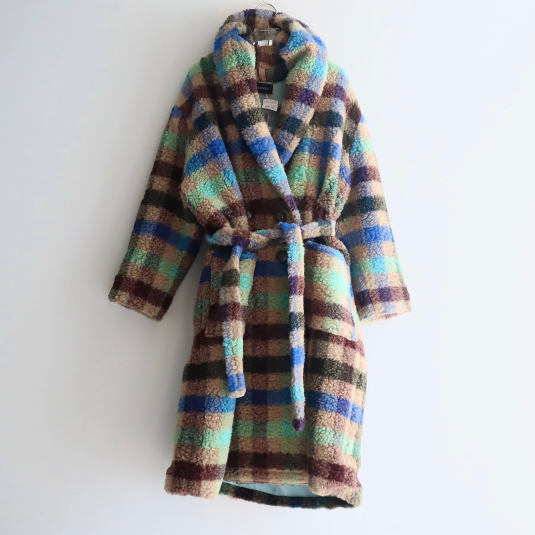 FRANZIUS  TOWEL COAT LIGTH  GREEN  CHECK