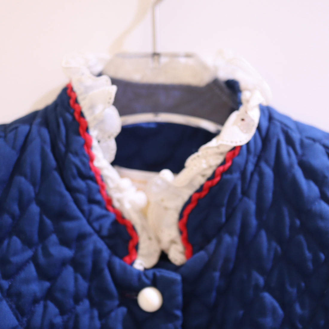 ANIGIG  VINTAGE FRILL JACKET"NAVY"