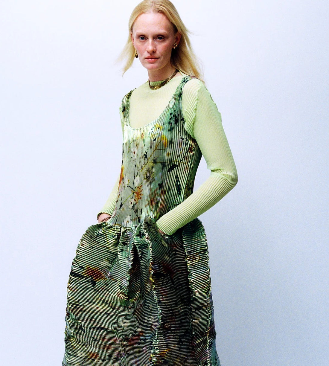 JULIA HEUER  MOON PLEATED DRESS