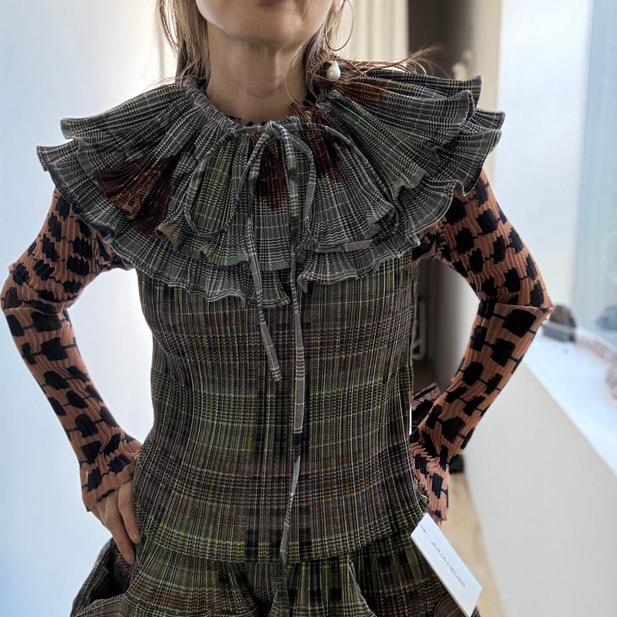 JULIA HEUERWINNE PLEATED COLLAR IN ROSALIND ＜EXCLUSIVE＞